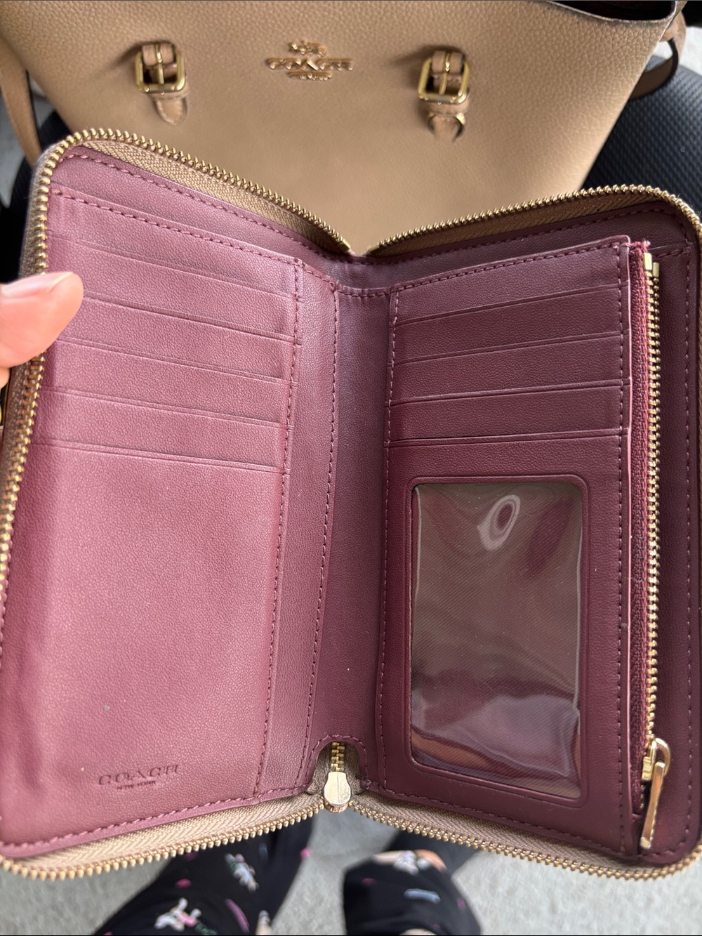 Coach Pebbled Leather Shoulder Bag in Beige Plus Wallet - Picture 4 of 16